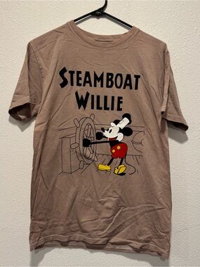 Disney "Steamboat Willie" Mickey Mouse Shirt Vintage Style Graphic Tee